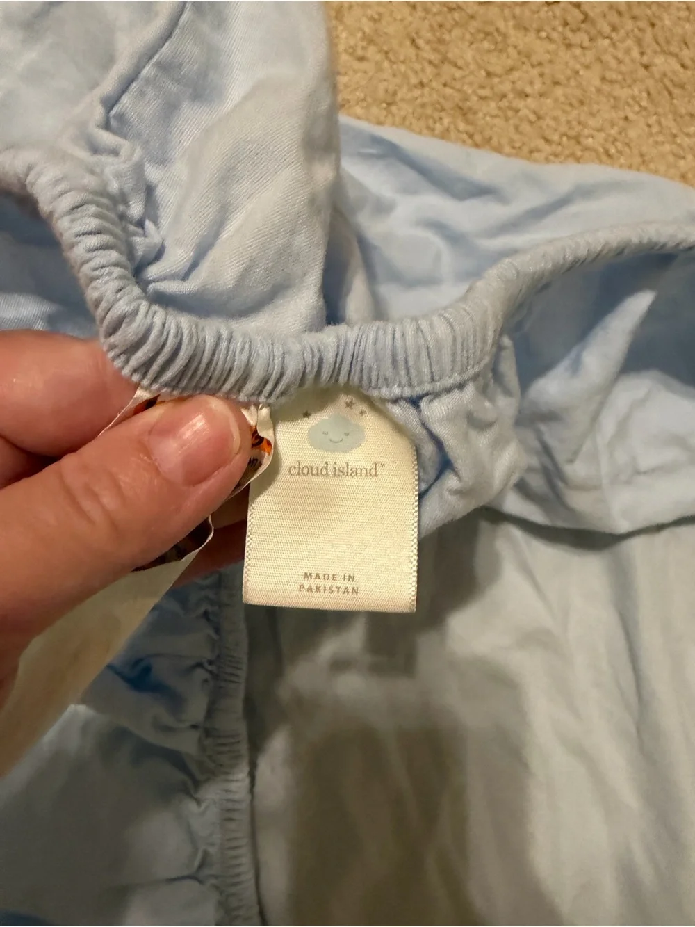 Cloud Island Baby Crib Toddler Bed Fitted Crib sheet solid baby light blue